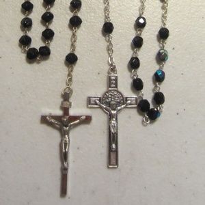 Two rosaries aurora borealis beads